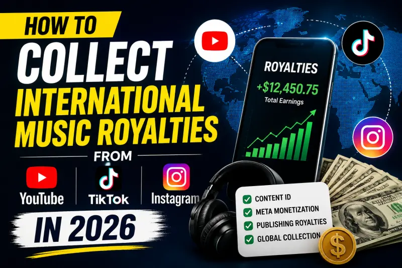 Collect Music Royalties from YouTube, TikTok & Instagram