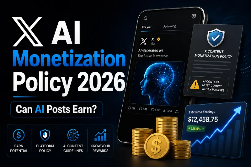 X AI Content Monetization Policy 2026: Can AI Posts Earn?