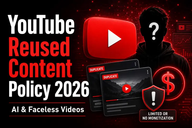 YouTube Reused Content Policy 2026: AI & Faceless Videos